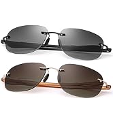 YIMI 2 Pairs Bifocal Reading Glasses Blue Light UV400 Protection Sport Sunglasses Far and Near Du...