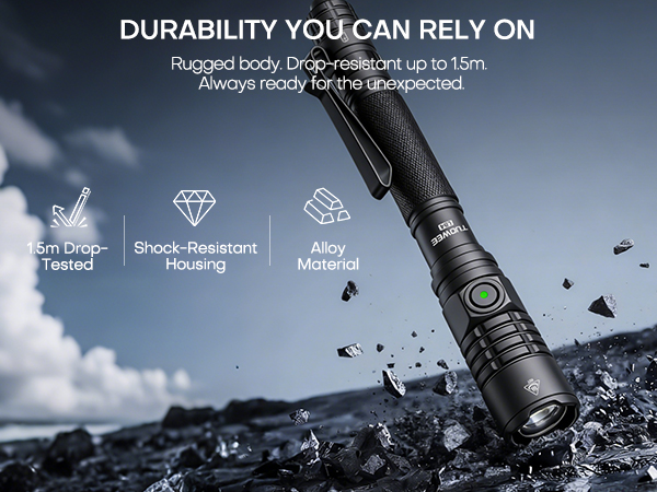 DURABILITY YOU CAN RELY ON Rugged body. Drop-resistant up to 1.5m. Always ready for the unexpected