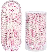 SKIDEC Pink Bow Standard Cupcake Liners 400 Count Paper Baking Cups Disposable Cupcake Wrappers f...