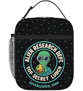 Funny Alien Lunch Bag for Adults & Kids – Intergalactic Food Protection Unit Bento Tote – UFO Top...