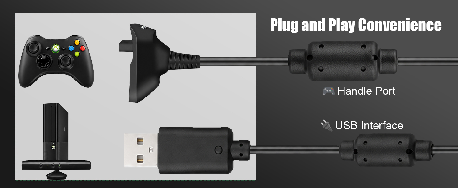 Xbox 360 wireless controller cable,Xbox 360 Slim controller cable,Microsoft Xbox 360 charging cable