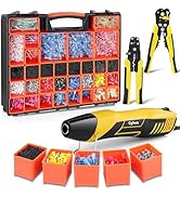 Gyfent 3-In-1 Heat Gun Kit with 3588Pcs Heat Shrink Solder Accessories, 350W Mini Heat Gun with A...
