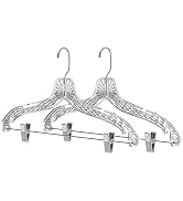 Whitmor Crystal Suit Hangers with Clips S/2