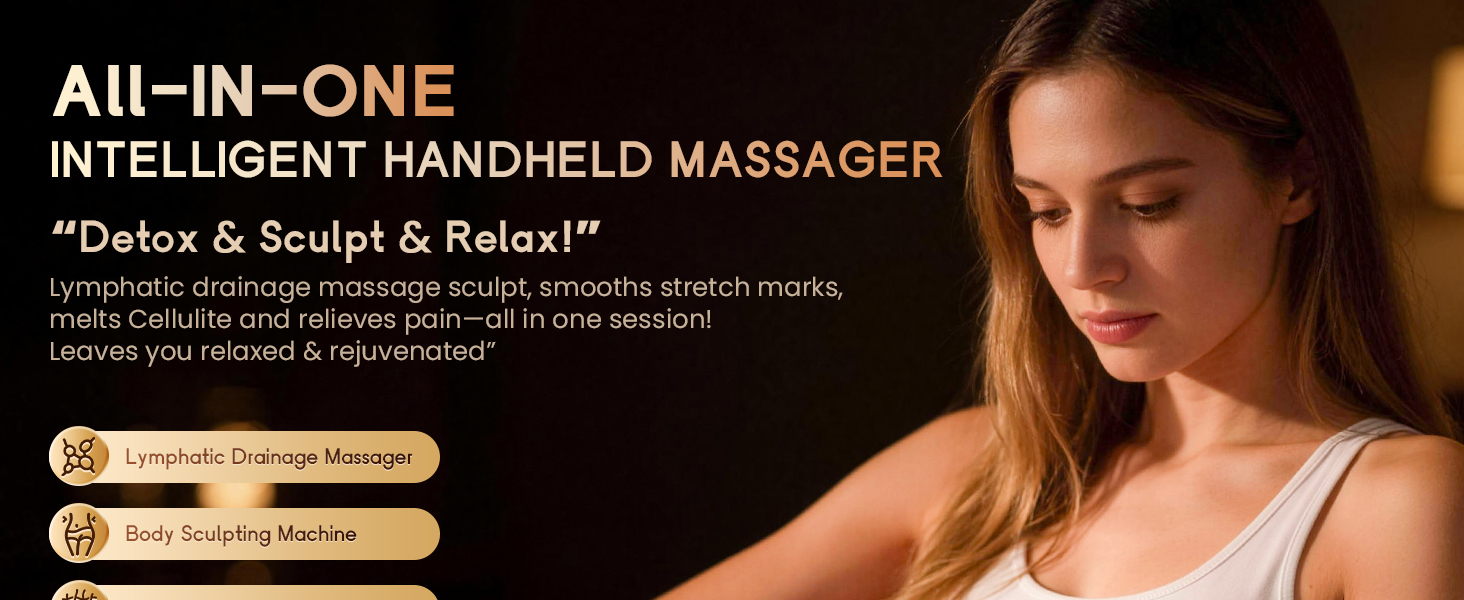 Lymphatic Drainage Massager and Anti Cellulite Massage Tool