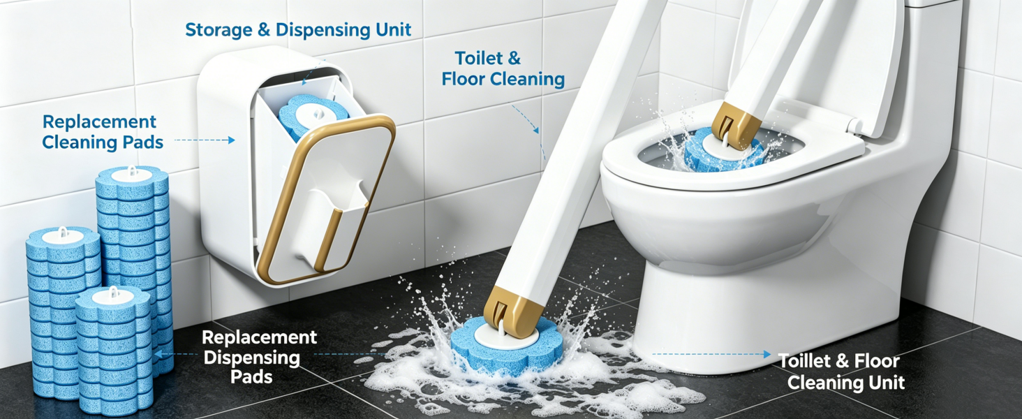 Disposable toilet brush