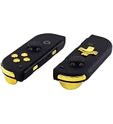 Chrome Gold D-pad ABXY Keys SR SL L R ZR ZL Trigger Buttons Springs, Replacement Full Set Buttons...
