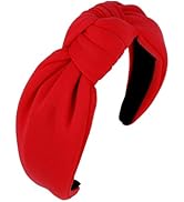 ACO-UINT Red Headband for Women Knotted Head Bands, Large Head Bands for Women's Hair Wide Headba...