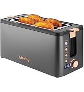 Mecity 4 Slice Toaster, Long Slot Toaster With Countdown Timer, Bagel / Defrost / Reheat / Cancel...