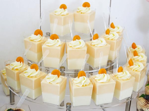 dessert shooters with spoons
