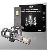 Veth Automotive H1 Replacement Light – 70W 6500K Cool White, 22000 Lumens, 1:1 Plug & Play, Long-...