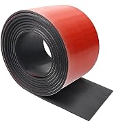 Adhesive Rubber Strips Neoprene Rubber Sheet, Solid Rubber Sheets Rolls for Pads, Crafts, DIY Gas...