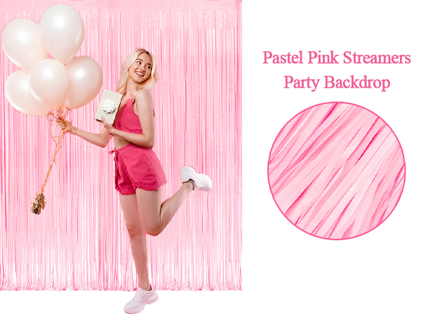Pastel Pink streamers