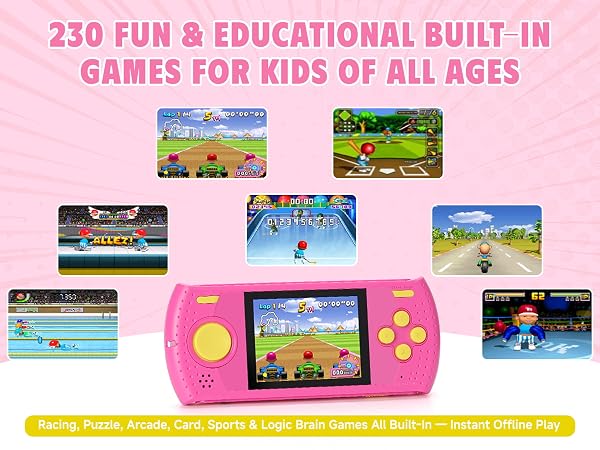 230 pre-installed games