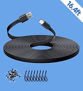 ANLINK 16.4ft 5M Flat Type USB C Cable, Charging and Data Sync, USB A to USB C Power Charging Cor...