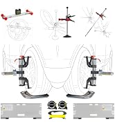AUTOSOLO Onyx PRO Wheel Alignment Tool Kit 10 Piece with Turn Plates, Steering Wheel Holder, and ...