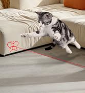 TBTeek Cat Toy, 2in1 Light and Retractable Pole with Feather, Rechargeable, Long Range 5 Modes, I...