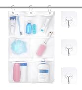 F-color Cruise Essentials 2026 - Mesh Shower Organizer Hanging with 7 Pockets for RV Gym Camping,...