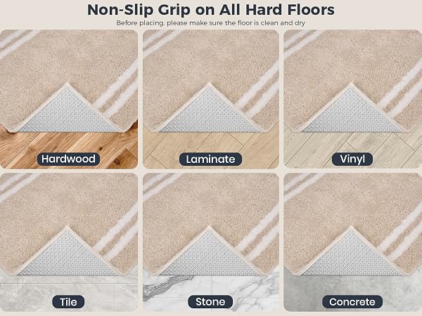 Non-Slip Grip on All Hard Floors