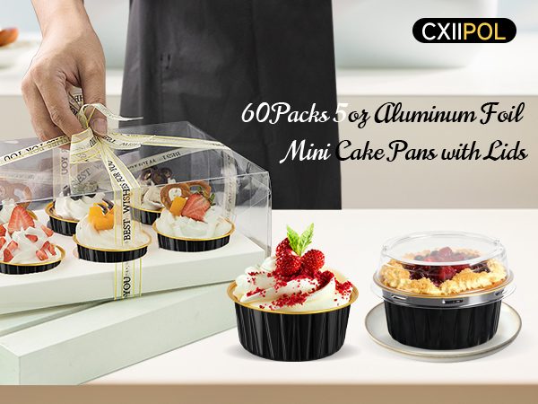 Round Mini Cake Pans with Lids