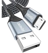 FEMORO USB to Micro USB Cable 10 ft Long 480Mbps Data Transfer & 12W Charging, MicroUSB 2.0 Charg...