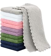 Homaxy Coral Velvet Super Soft Dish Cloths 12 Pack-7" x 9", Absorbent and Fast Dry Microfiber Cle...