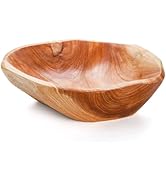 ZENFUN Natural Wood Fruit Bowl 7.8-9.5 Inch, Unique Root Dish Bowl, Fruit Snack Dish for Sandwich...