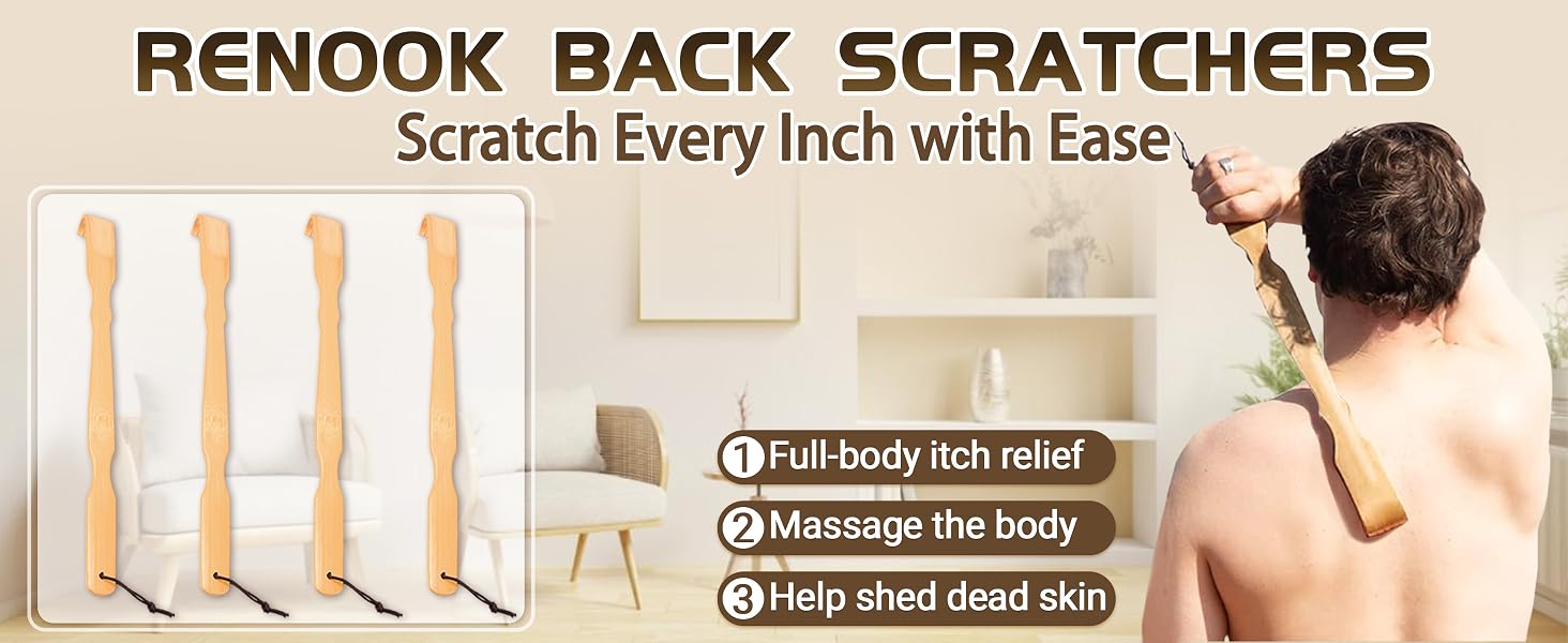 Wooden Bamboo Back Scratcher
