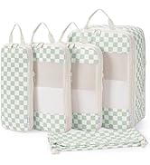 Narwey 5 Set Compression Packing Cubes for Travel, Luggage Packing Organizer Bags for Carry on Su...