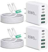 USB C Charging Blocks, Costyle 65W USBC Wall Fast Charger Block Type C Charging Brick Multiport C...