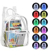 yisibo LED Strip Lights Clear Backpack,8 RGB Color with 10 Flashing Mode,4 Music Mode and 4 Timer...