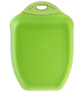 Dexas Chop & Scoop Cutting Board, 9.5 by 13 inches, Solid Green, 322-J383