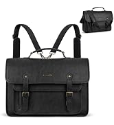 MOSISO 3 in 1 Laptop Bag, 15.6 inch PU Leather Shoulder Bag Briefcase Messenger Satchel Laptop Ba...