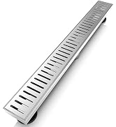 WEBANG 24 Inch Shower Linear Brushed Drain Rectangular Floor Drain with Accessories Capsule Patte...