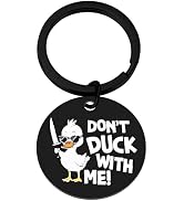 PLwelth Duck Keychain for Couples Cute Keyring for Duck Lovers Funny Keychin for Car Backpack Gif...