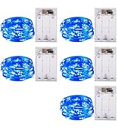 Minetom Fairy Lights Battery Operated, 5 Pack 7 FT 20 LED String Lights with Timer, Waterproof Si...