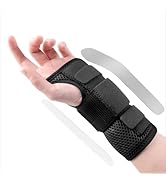 Carpal Tunnel Wrist Brace Night Support with Splints Left Hand, Hand Brace for Arthritis, Tendoni...