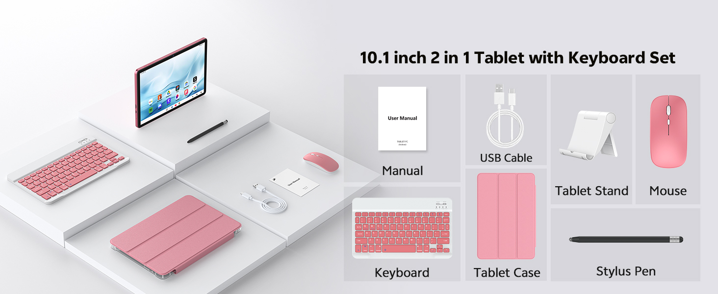 10.1inch 2 in 1 Tablet with Keyboard Set