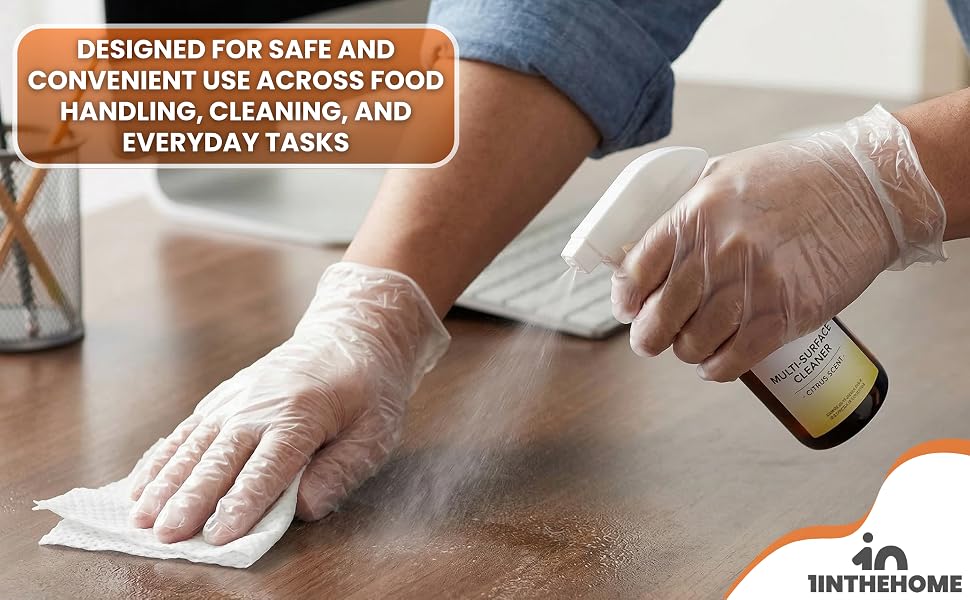vinyl gloves, clear gloves, medium gloves