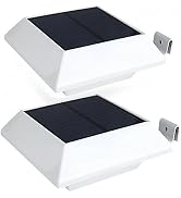 MOLEBIT Solar Gutter Lights Motion Sensor Outdoor Security Light (2 Pack), Waterproof LED (6-Diod...