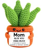 Giftmark Mothers Day Birthday Gifts for Mom from Daughter Son, Handmade Positive Crochet Aloe You...