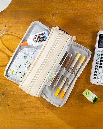 3 compartments pencil case