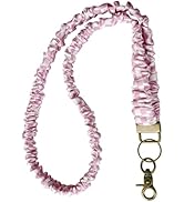 WEZEBEL Scrunchie Lanyard for ID Badge and Keys - Stretchy Lanyard for Women Nurse Teacher Office...