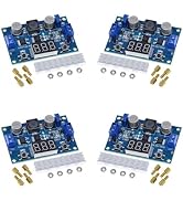 4-Pack LTC1871 DC-DC Boost Converter Module,3-35V Input to 3.5-35V Output with LED Voltmeter,Adju...