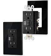 SURAIELEC 15 Amp GFCI Outlet with USB Ports, Self-Test GFCI Combination with USB-C & USB-A, Tampe...
