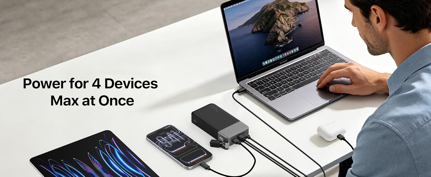 90w 20000mAh PowerBank with USB-C Cable