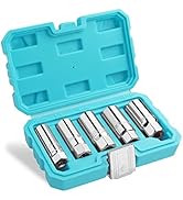 DURATECH 3/8-inch Drive Spark Plug Socket Set, SAE & Metric, 5/8-inch, 3/4-inch, 13/16-inch, 14mm...