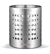 KSENDALO 304 Stainless Steel Utensil Holder Heavy Silverware Utensil Drying Rack, Utility Sturdy ...