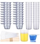 Gartful Epoxy Mixing Cups Kit, 20PCS 100ml/3.4oz Plastic Graduated Measuring Cups, 200PCS 40ml Mi...