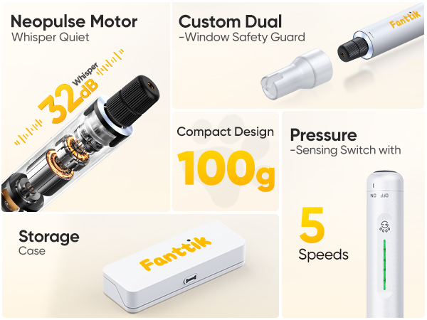 Fanttik F2 Master Pet Dog Nail Grinder Quiet
