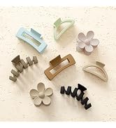 8PCS Hair Clips for Women, Flower Claw Clips for Thick Hair, Non-Slip Hair Accessories with Multi...
